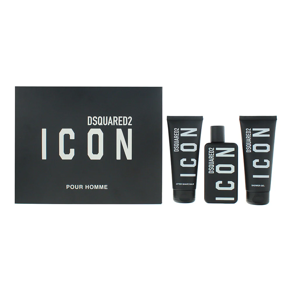 Dsquared2 Icon Pour Homme 3 Piece Gift Set: Eau De Parfum 100ml - Body Lotion 10
