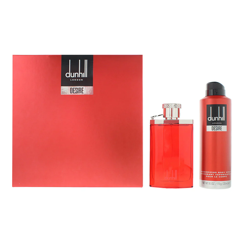 Dunhill Desire Red 2 Piece Gift Set: Eau de Toilette 100ml - Body Spray 226ml