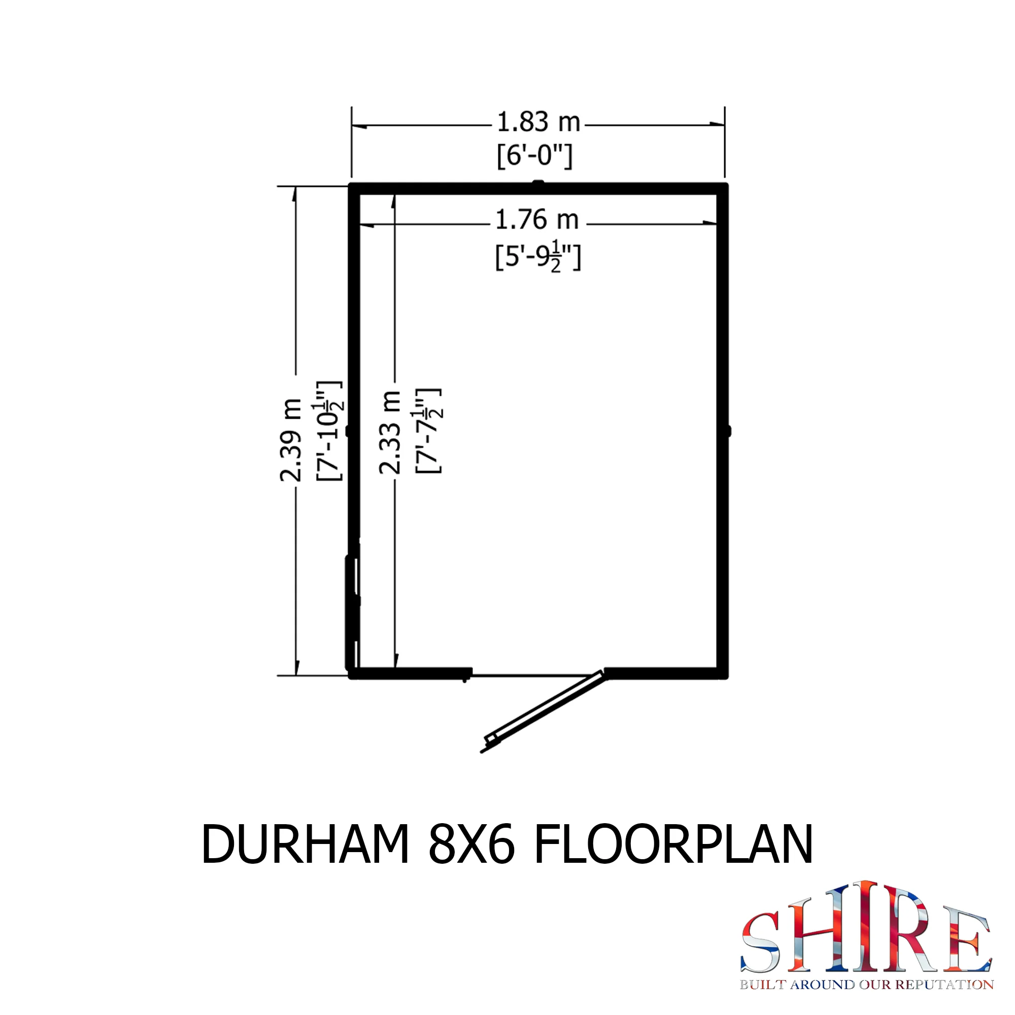 Durham 6 X 8 Shiplap Apex Shed - Image 6