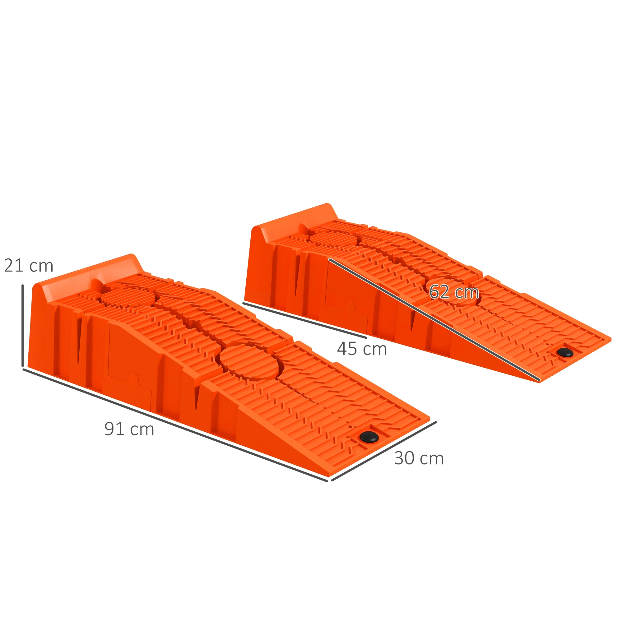 DURHAND 2.5 Ton Plastic Car Lifting Ramps Automotive Vehicle Garage, Orange - Image 5