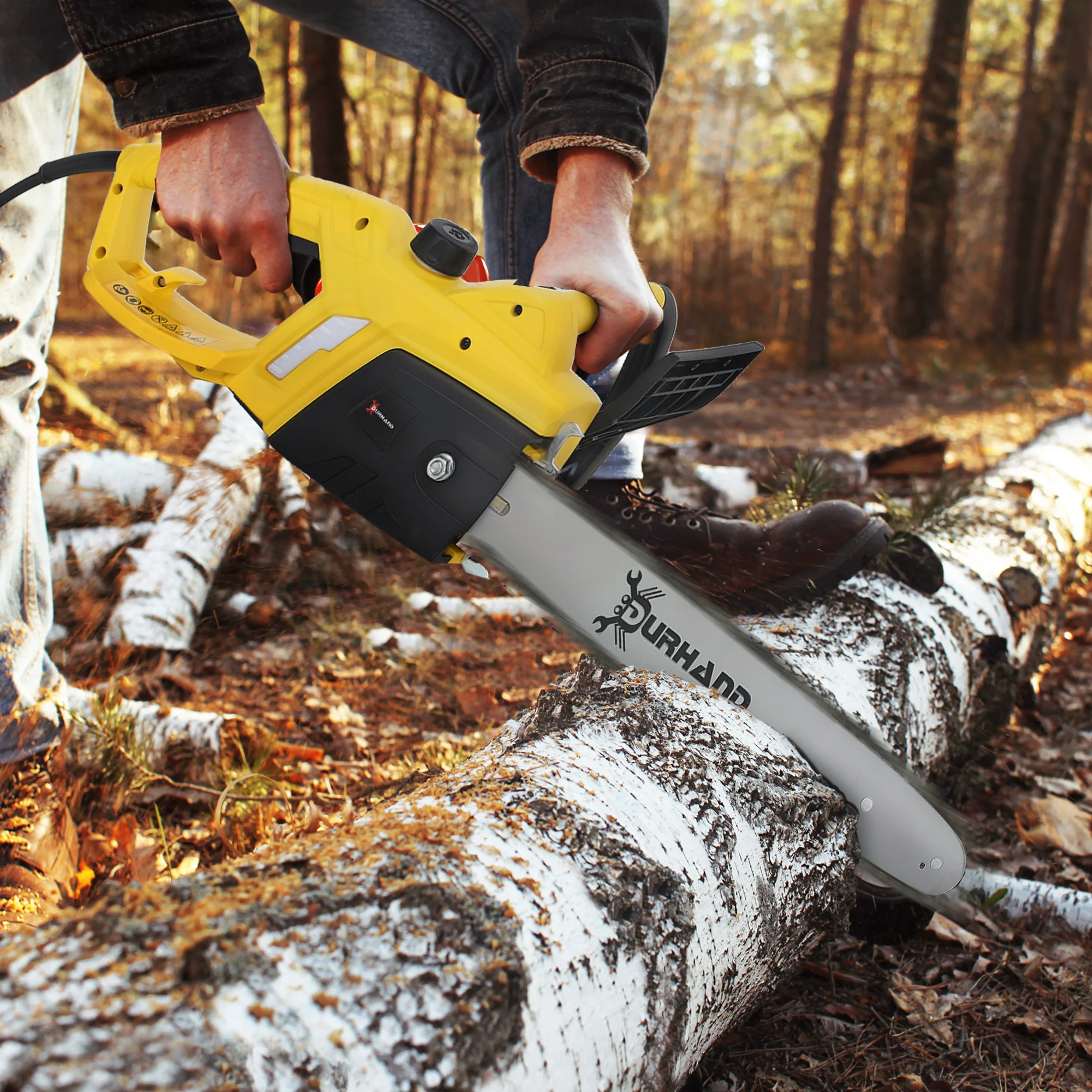DURHAND Electric Chainsaw Garden Tools, 2000 W, 40 Cm Blade For Wood - Image 11