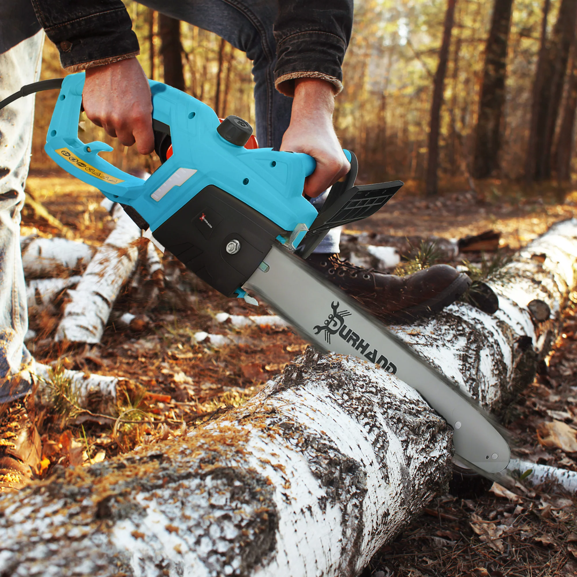 DURHAND Electric Chainsaw Garden Tools, 2000 W, 40 Cm Blade For Wood - Image 2