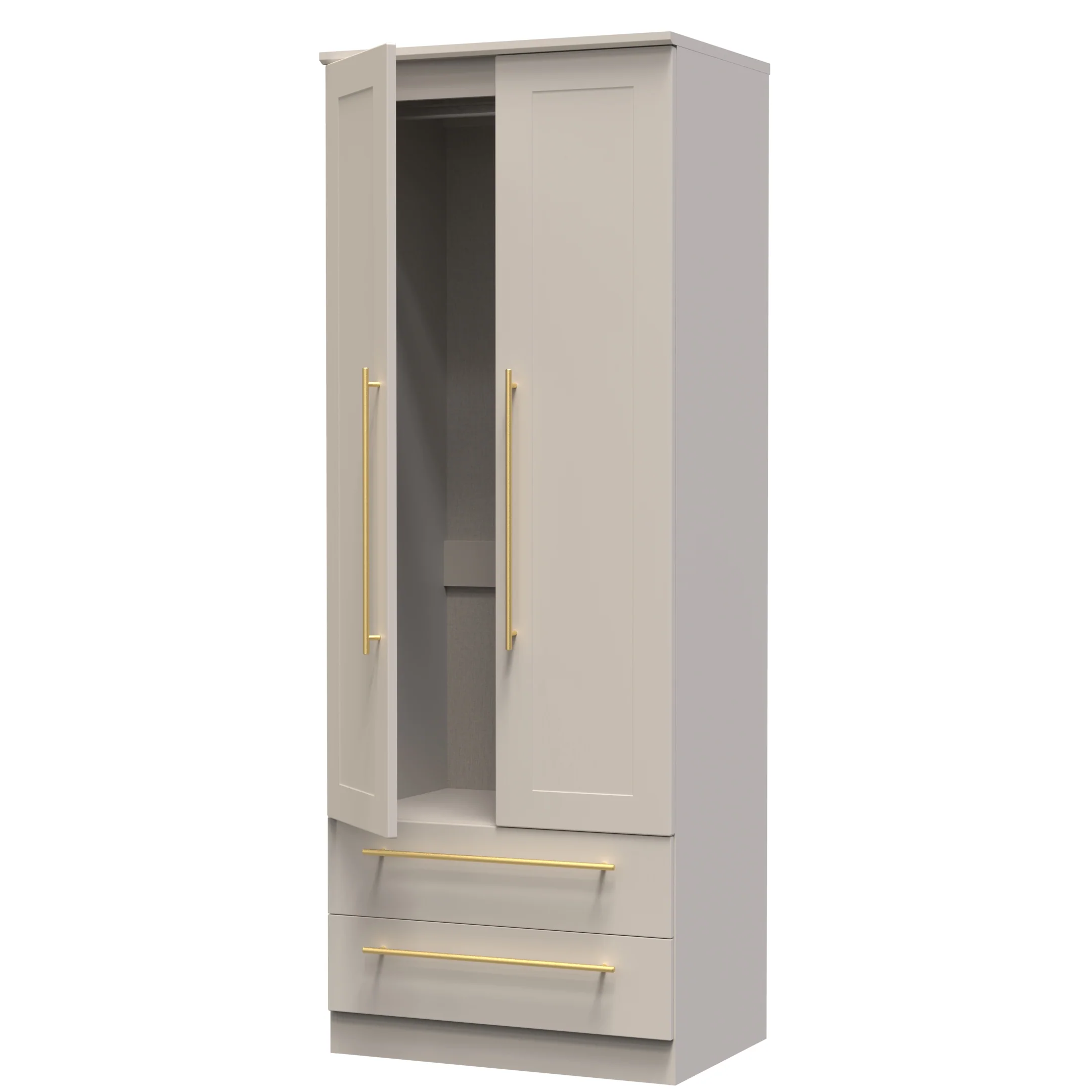 Ealing Ready Assembled 2 Door 2 Drawer Wardrobe in Kashmir Matt - Image 5