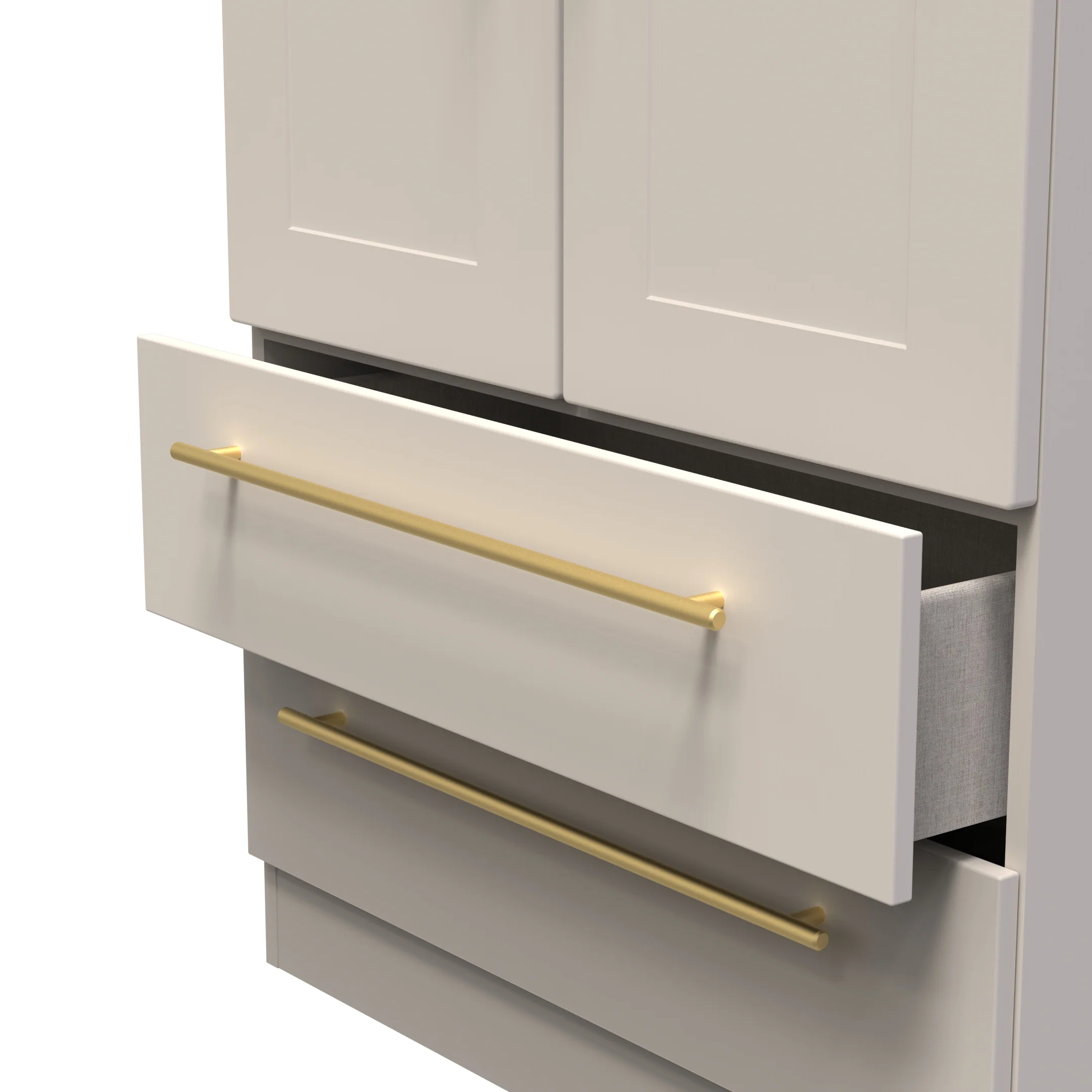 Ealing Ready Assembled 2 Door 2 Drawer Wardrobe in Kashmir Matt - Image 6