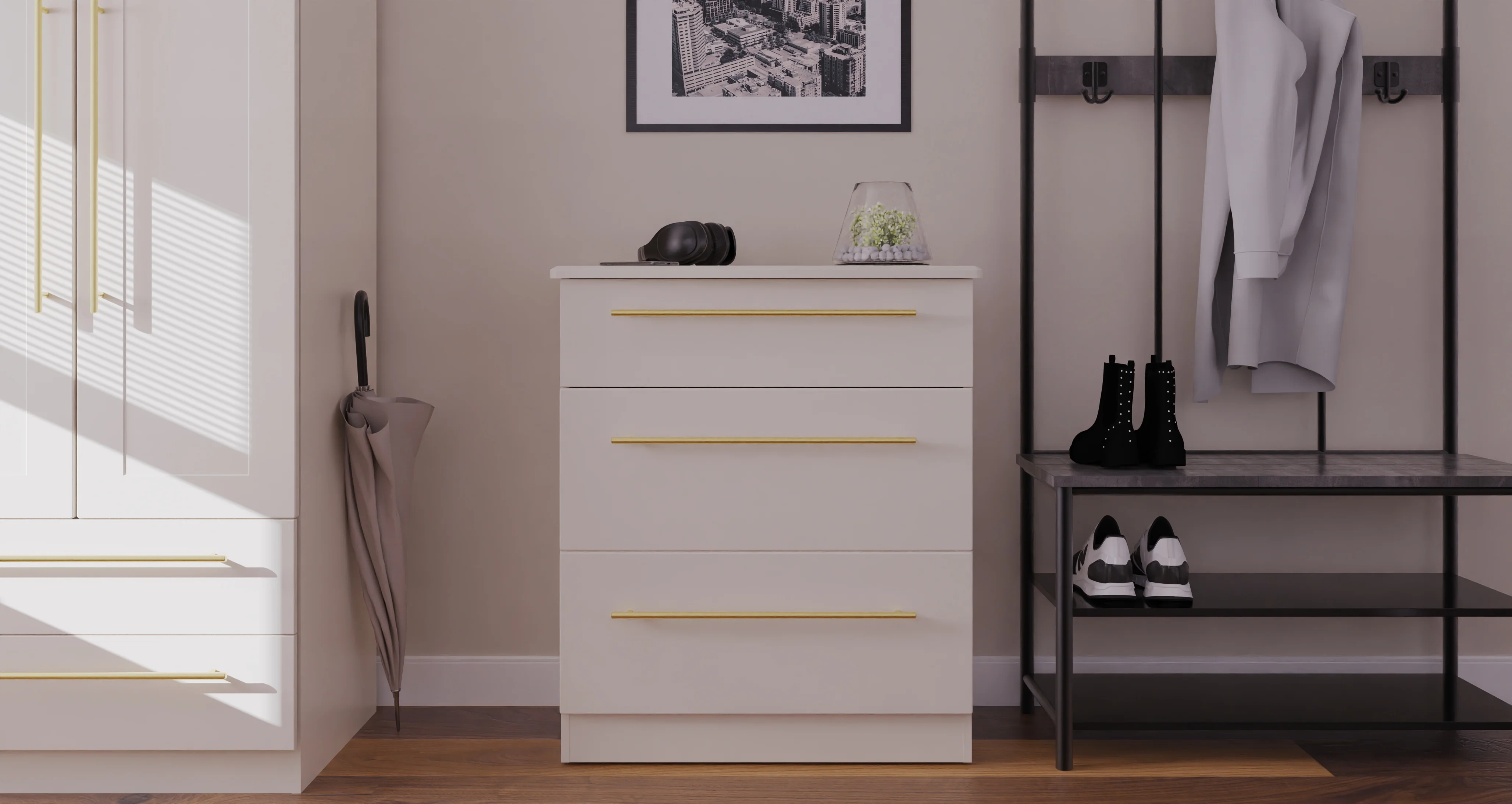 Ealing Ready Assembled 3 Drawer Deep Chest in Kashmir Matt - Image 6