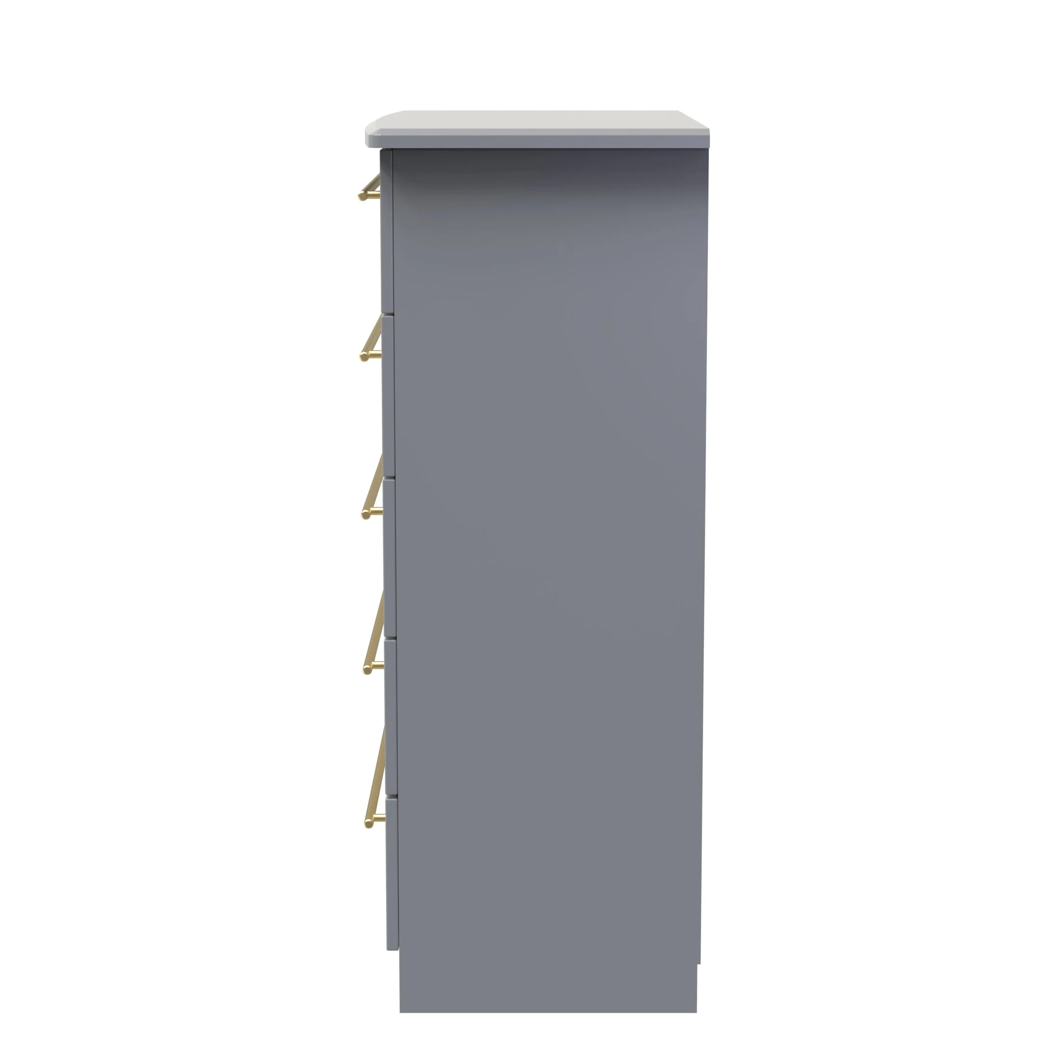Ealing Ready Assembled 5 Drawer Chest in Dusk Grey - Image 4