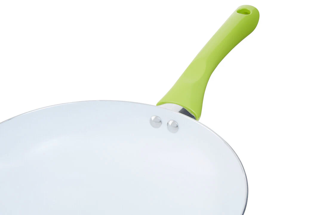 Ecocook Lime Green Frying Pan with Ceramic Coating - Image 3
