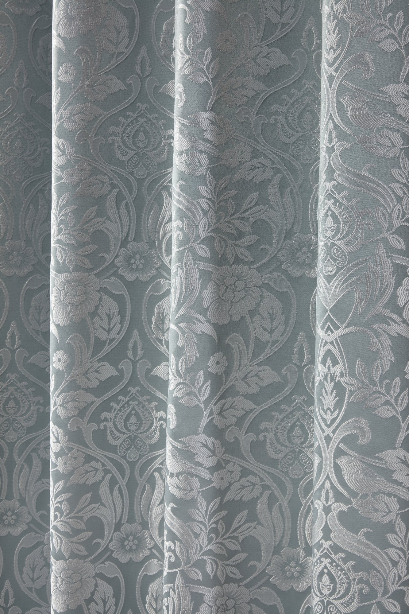 Eden - Lined Eyelet Jacquard Curtains in Duck Egg - Image 2
