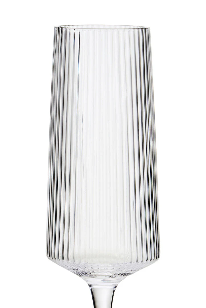 Eldon Set of Four Ribbed Champagne Glasses MOB Packaging - Image 2