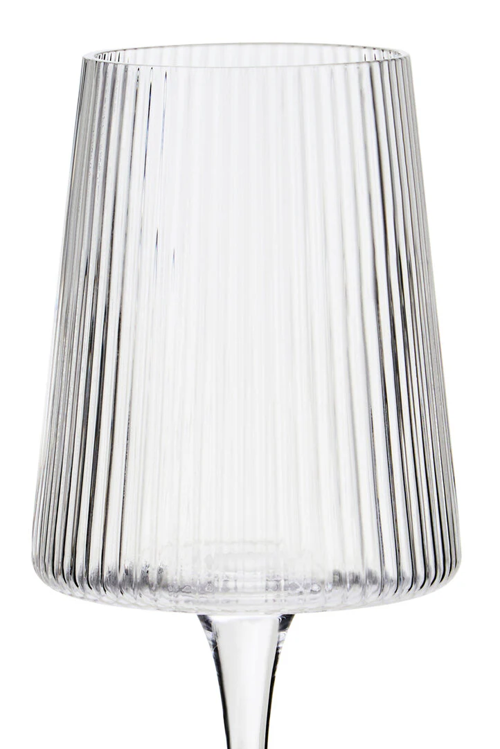 Eldon Set of Four Ribbed Wine Glasses - Image 7