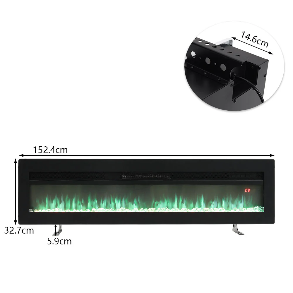 Electric Fireplace With Adjustable Flames, Wall Mounted Or Freestanding - Image 11