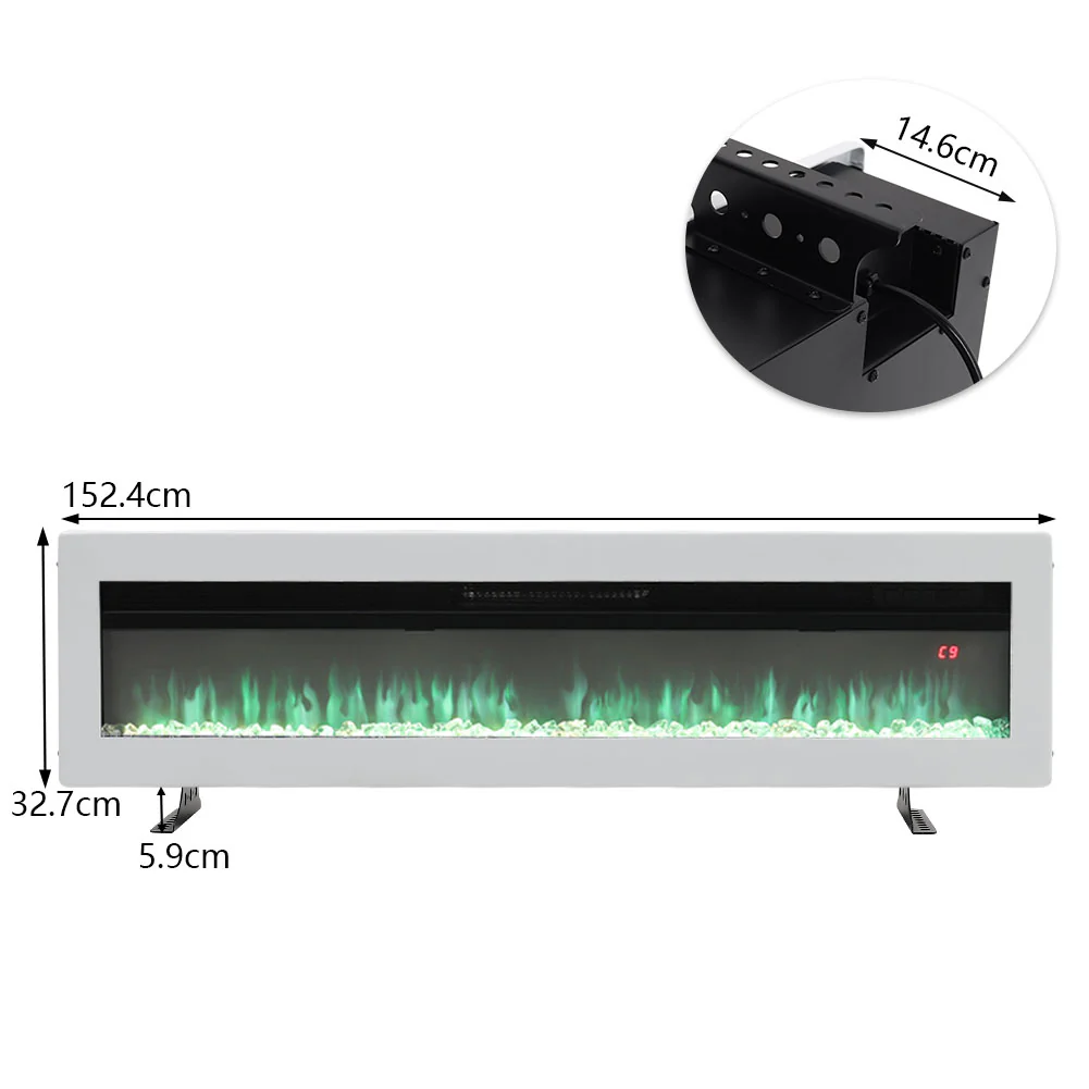 Electric Fireplace With Adjustable Flames, Wall Mounted Or Freestanding - Image 17