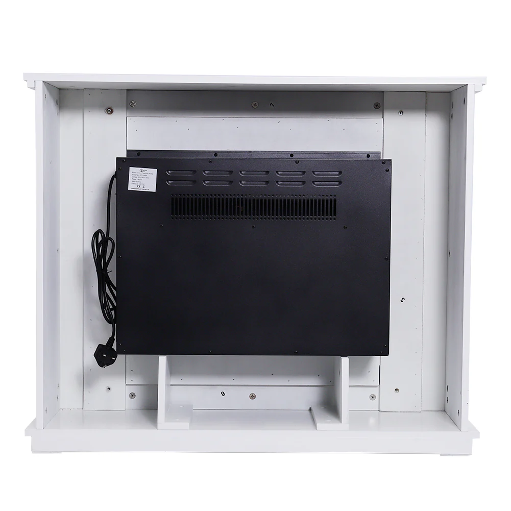 Electric Fireplace With White Wooden Mantel - Image 6