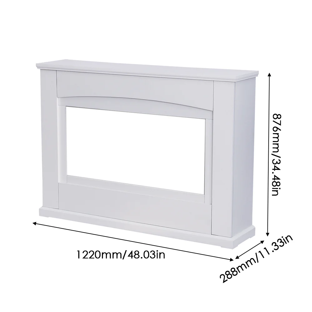 Electric Fireplace With White Wooden Mantel - Image 8
