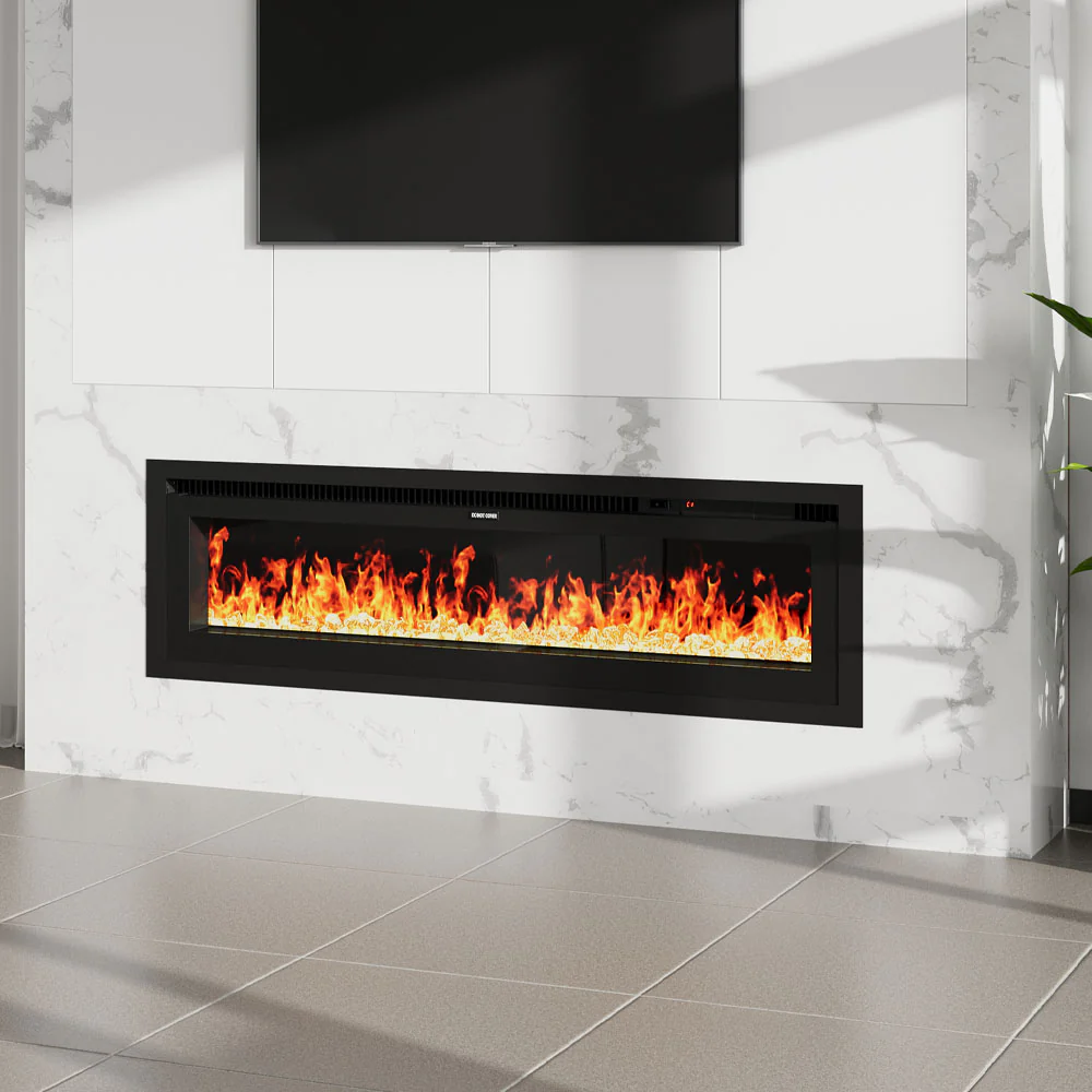 Electrical Fireplace With Remote, 12 Vibrant Flame Colours, Adjustable Heating Modes, And Safety Features - Image 3