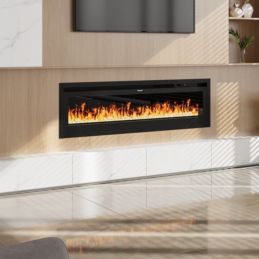 Electrical Fireplace With Remote, 12 Vibrant Flame Colours, Adjustable Heating Modes, And Safety Features - Image 5