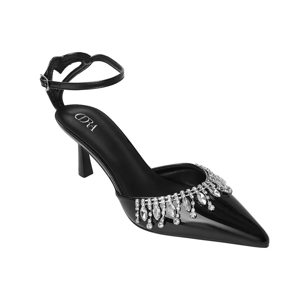 Elegant Pointed-Toe Heels with Adjustable Ankle Strap - Image 4