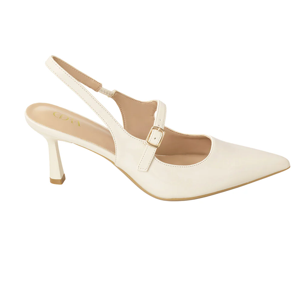 Elegant Pointed-Toe Slingback Heels with Adjustable Instep Strap - Image 5