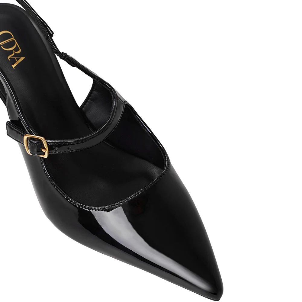 Elegant Pointed-Toe Slingback Heels with Adjustable Instep Strap - Image 7