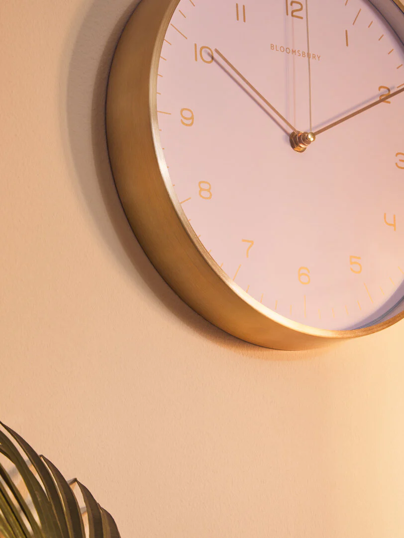 Elko Gold And Pink Finish Wall Clock - Image 4