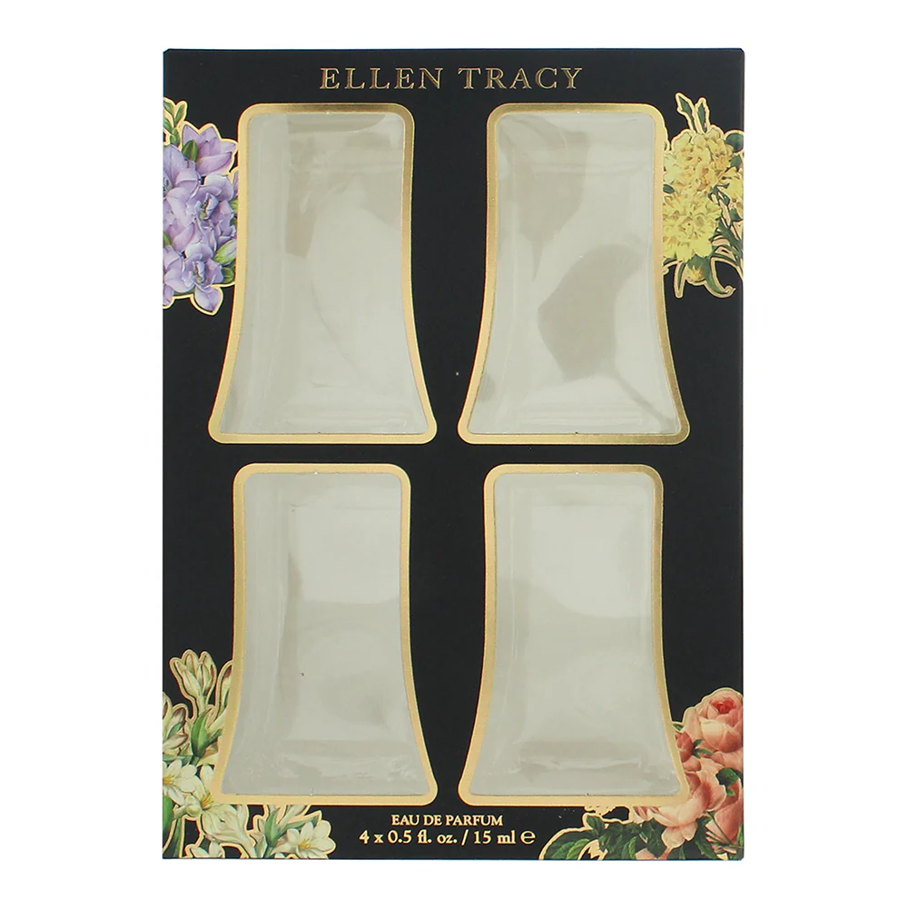 Ellen Tracy Classic Florals Black Coffret 4 Piece Gift Set: Eau De Parfum 4 X 15ml - Image 3