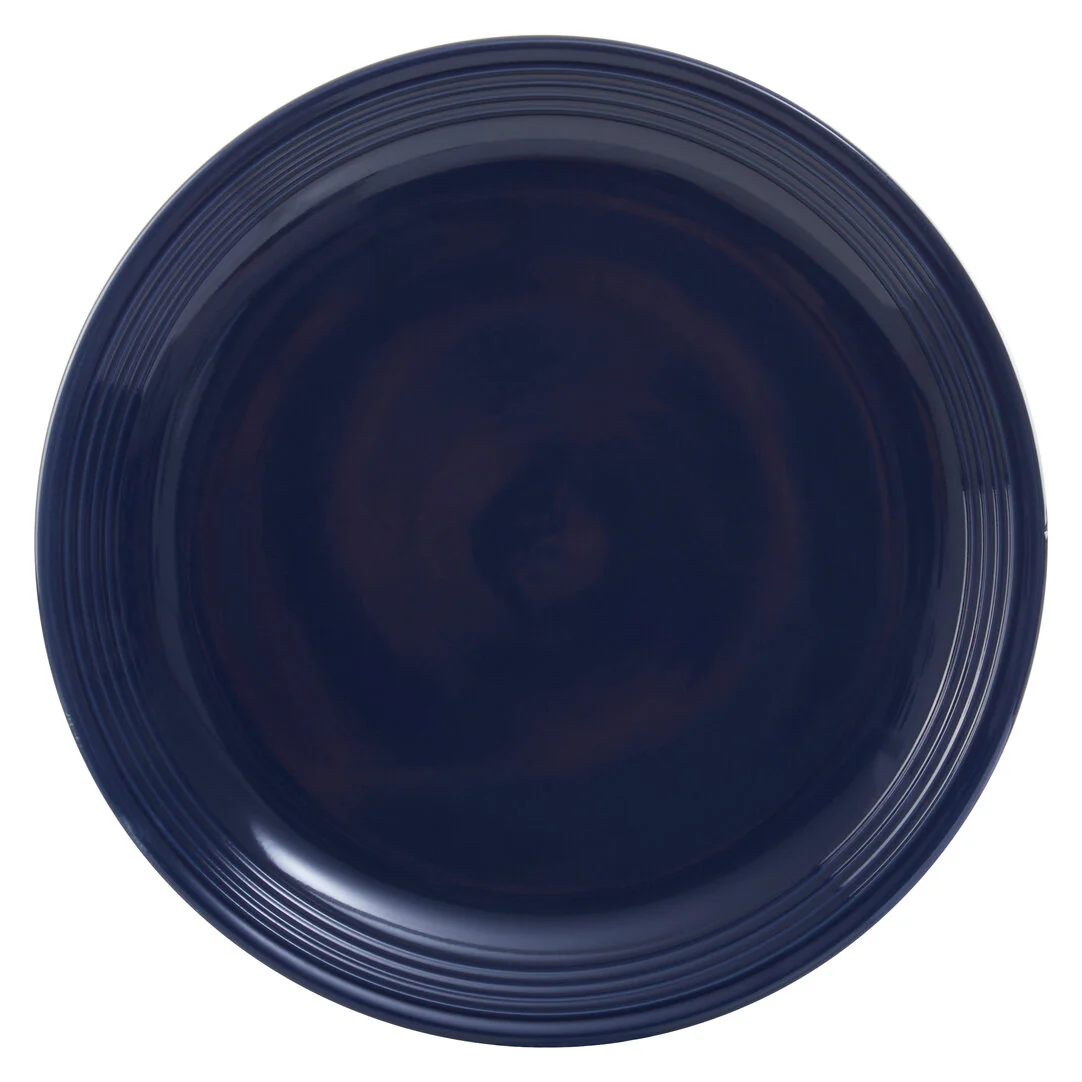 Elmira 16 Piece Dark Blue Stoneware Dinner Set With Grooves - Image 2