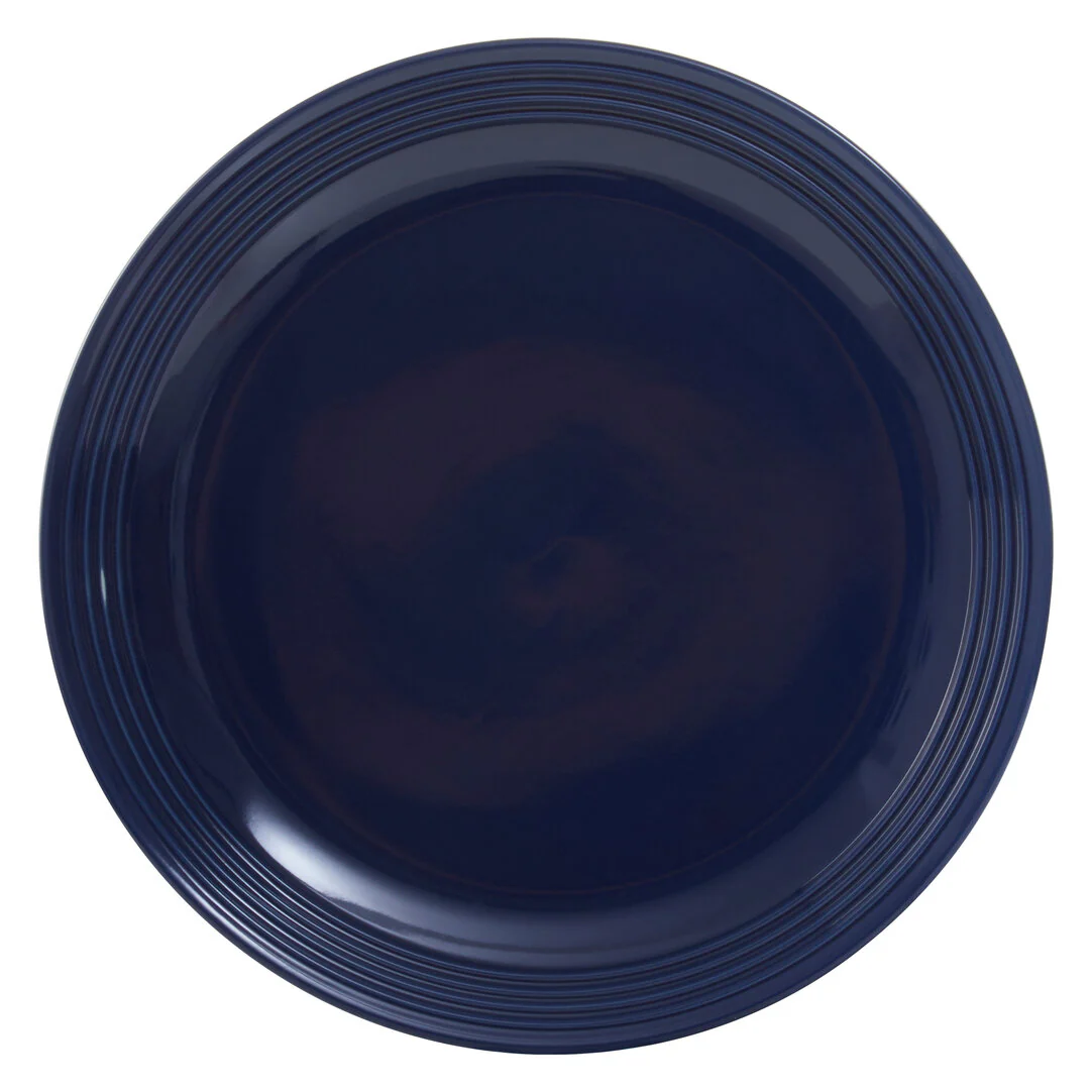 Elmira 16 Piece Dark Blue Stoneware Dinner Set With Grooves - Image 3