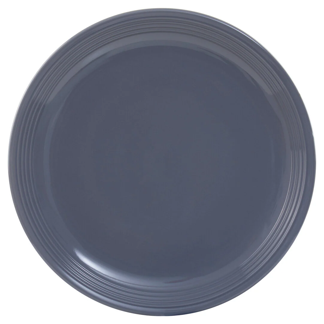 Elmira 16 Piece Dark Grey Stoneware Dinner Set With Grooves - Image 2