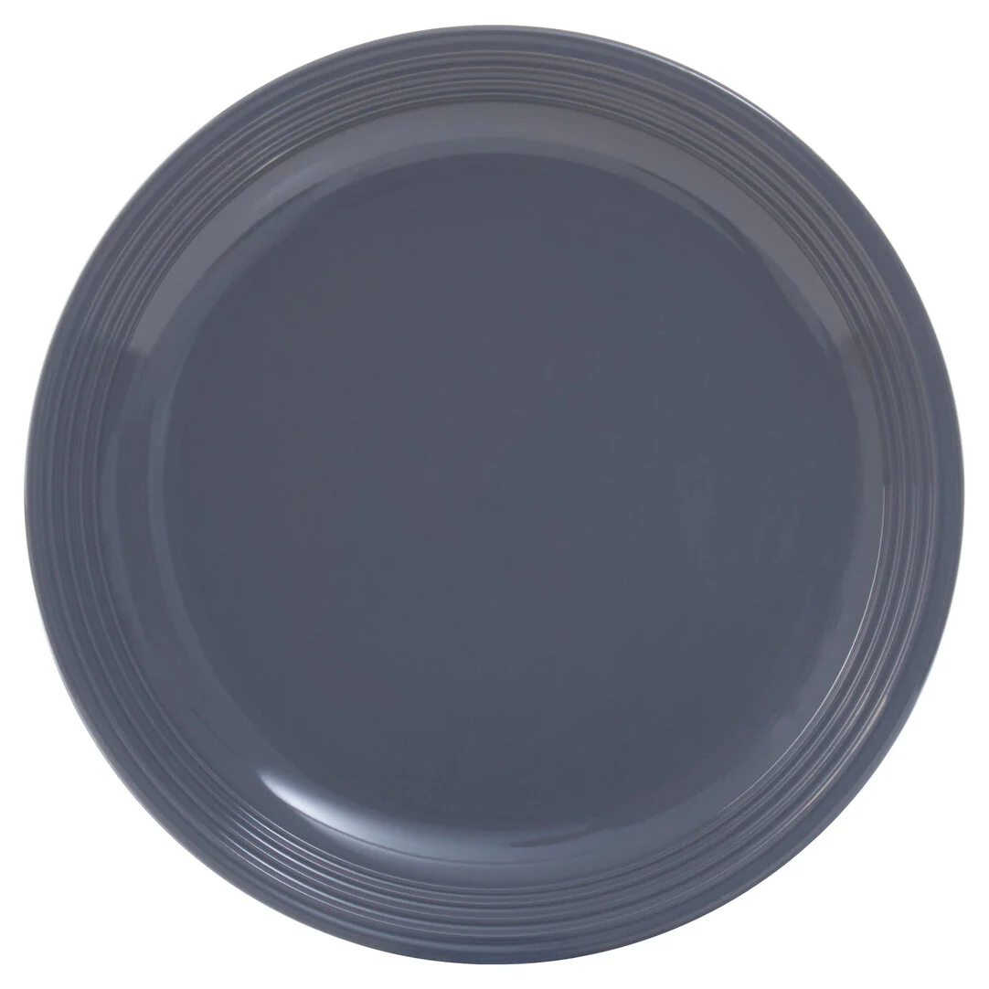 Elmira 16 Piece Dark Grey Stoneware Dinner Set With Grooves - Image 4