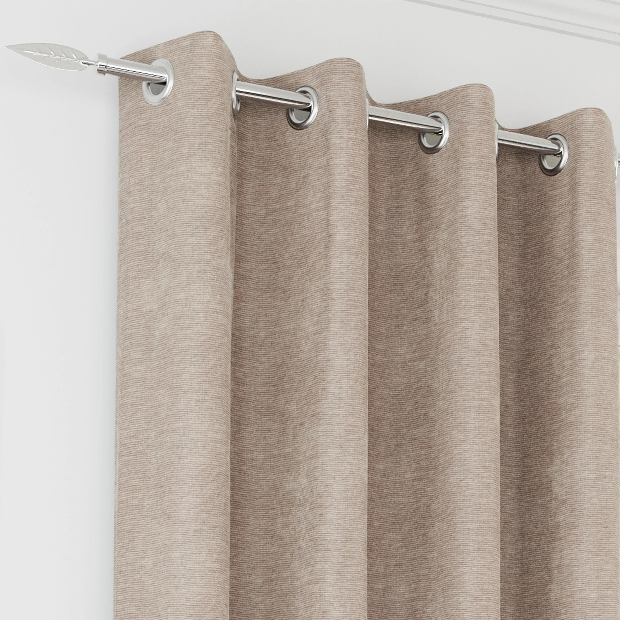 Enhanced Living Knightsbridge 100% Blackout, Thermal Grey Single Door Curtain With Eyelet Header (168x214 Cm) - Image 7
