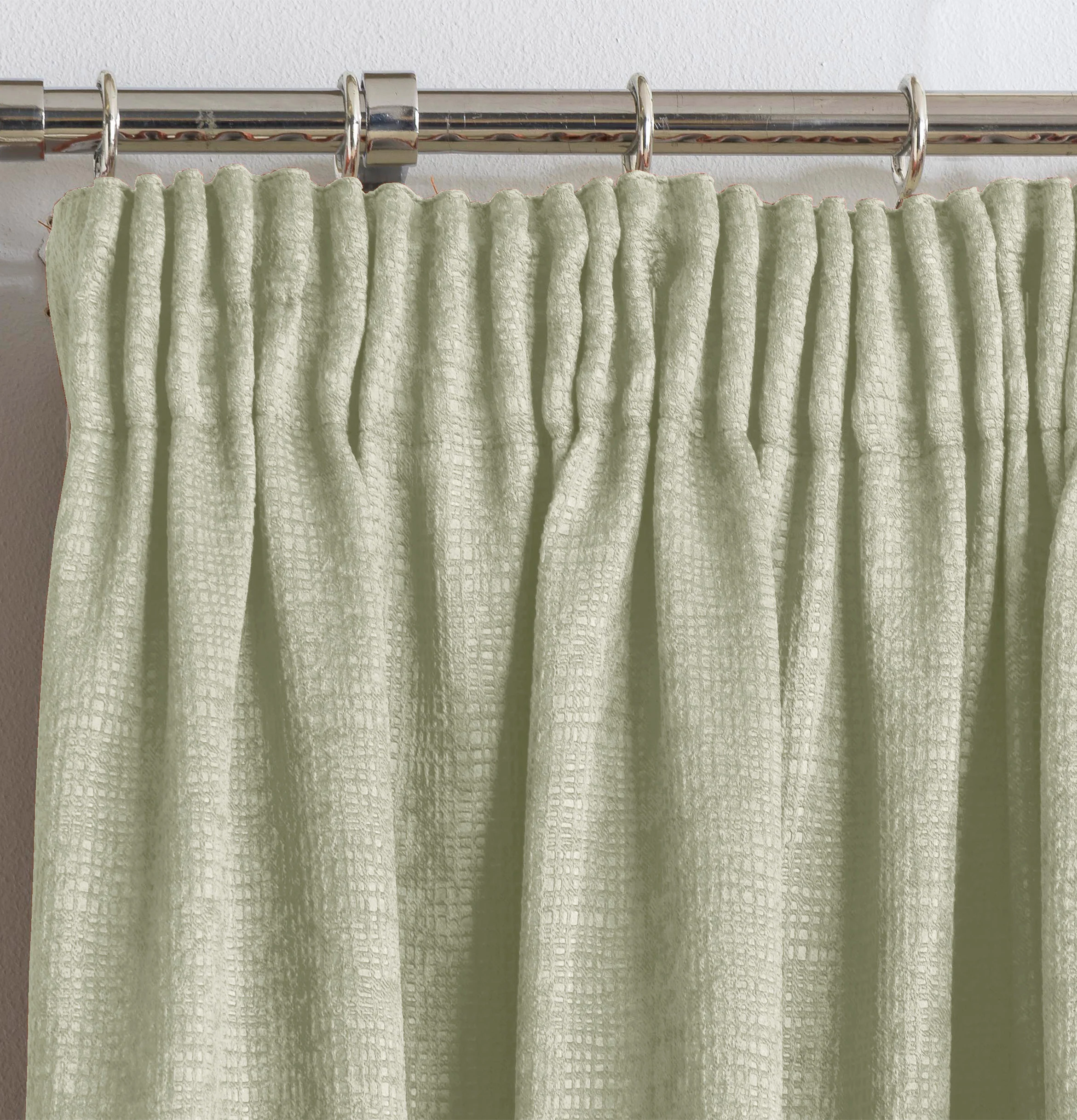 Enhanced Living Matrix Green Tape Top Thermal Noise Reducing Dim Out Curtains - Pair - Image 3