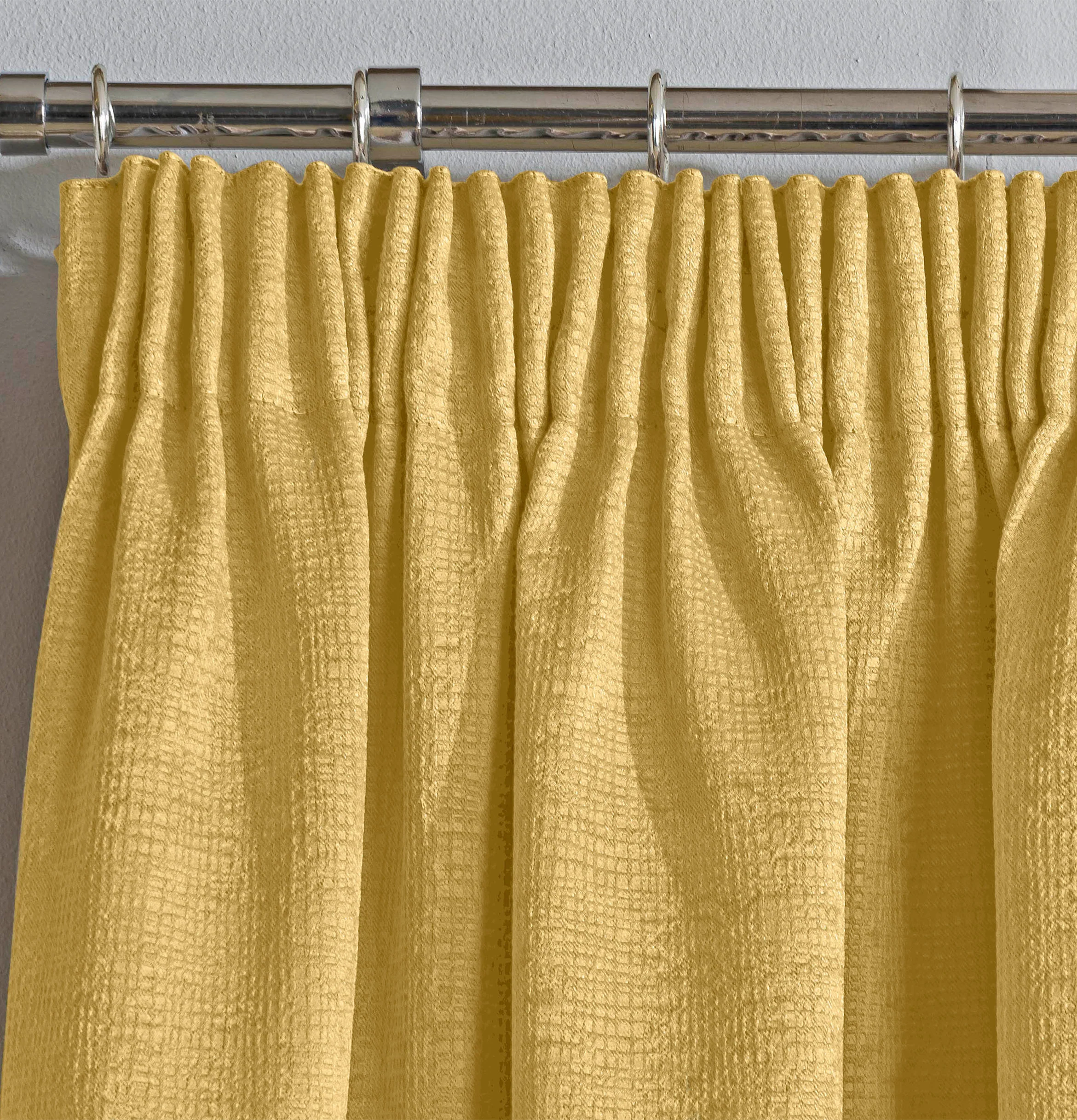 Enhanced Living Matrix Ochre Tape Top Thermal Noise Reducing Dim Out Curtains - Pair - Image 3