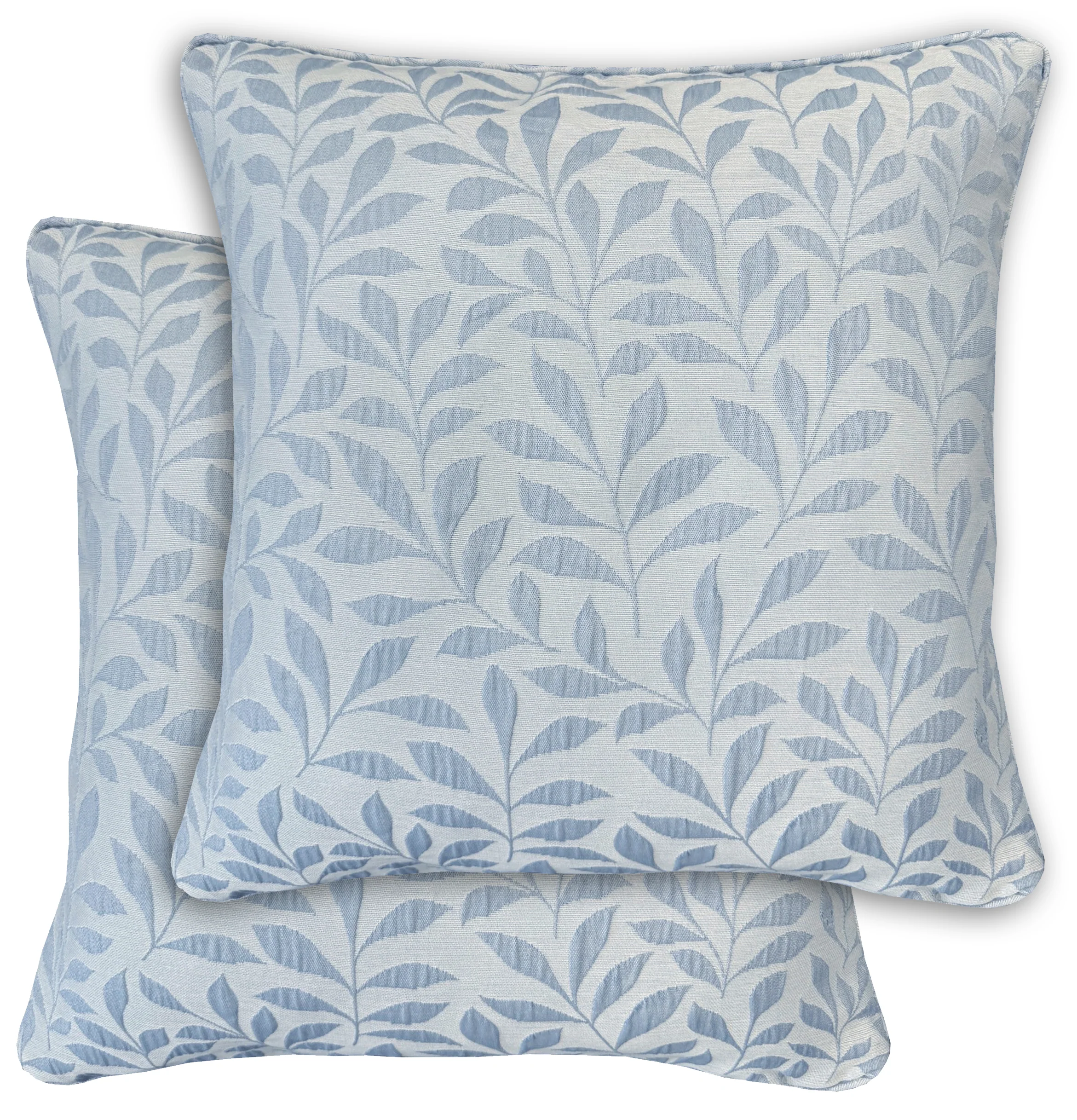Enhanced Living Pair Of Jacquard Leaf Cushion Covers - 43x43cm - Cases Only - Image 2