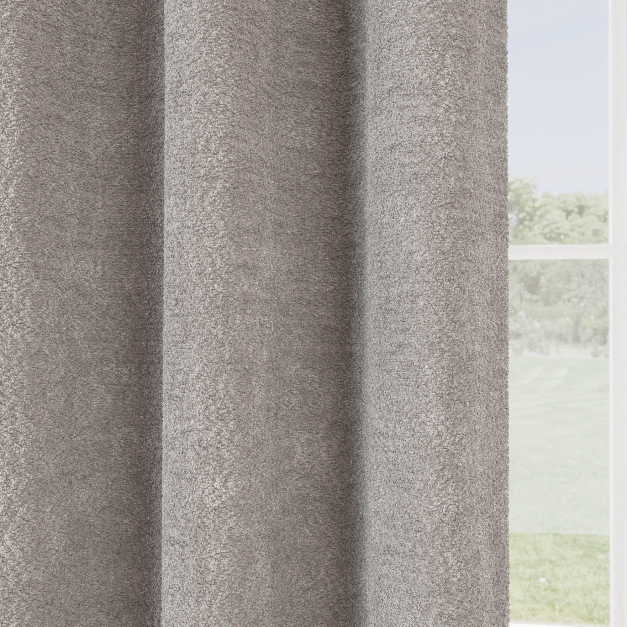 Enhanced Living Royale Room Darkening Boucle Readymade Single Door Curtain - Image 8