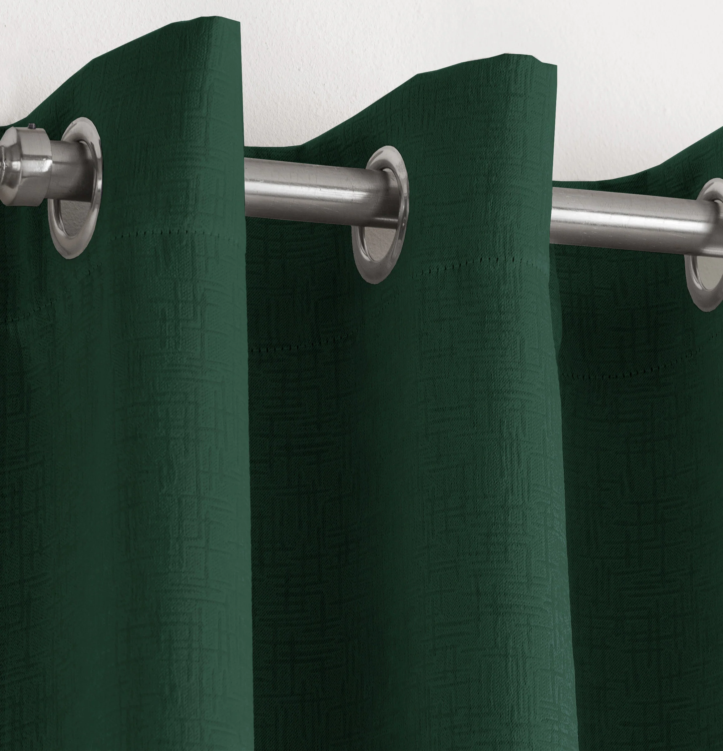 Enhanced Living Vogue Green Eyelet Thermal Noise Reducing Dim Out Curtains - Pair - Image 3