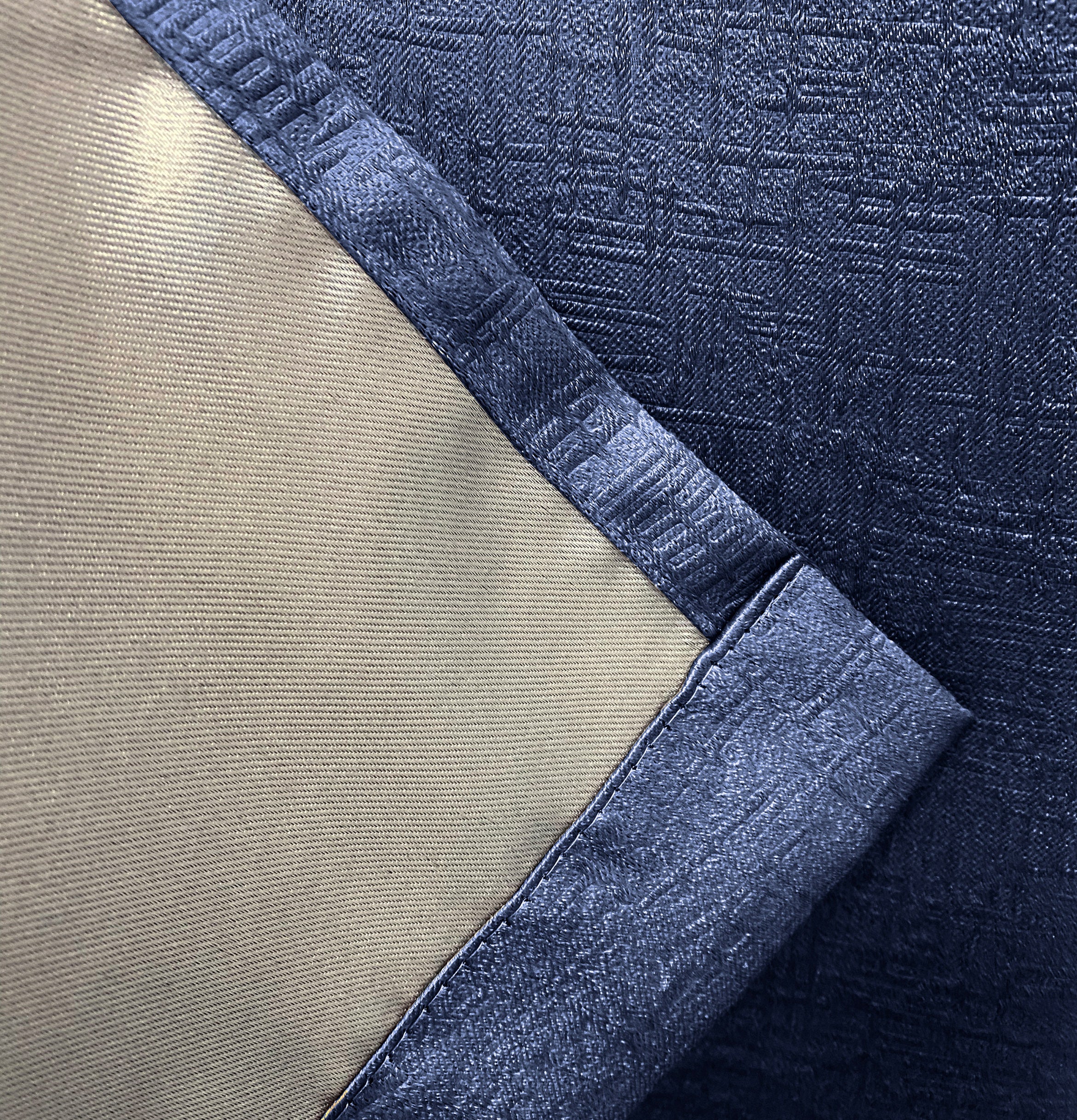Enhanced Living Vogue Navy Eyelet Thermal Noise Reducing Dim Out Curtains - Pair - Image 5