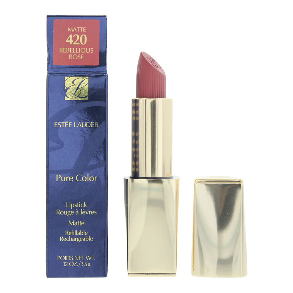 Estee Lauder Pure Color Matte 420 Rebellious Rose Lipstick 3.5g