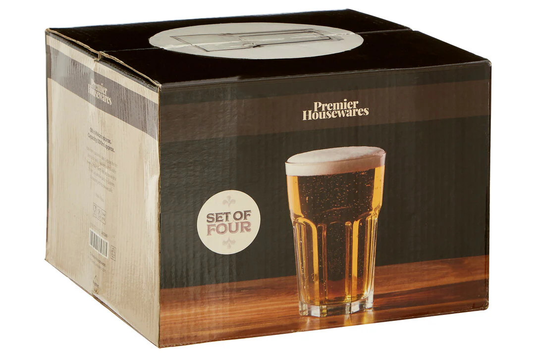 Euri Set Of Four Clear Glass Tumblers 500ml - Image 4