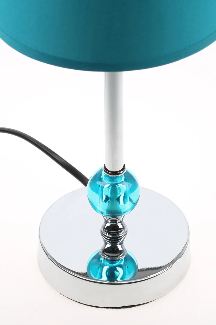 Evaine Teal Acrylic Ball Table Lamp - Image 5