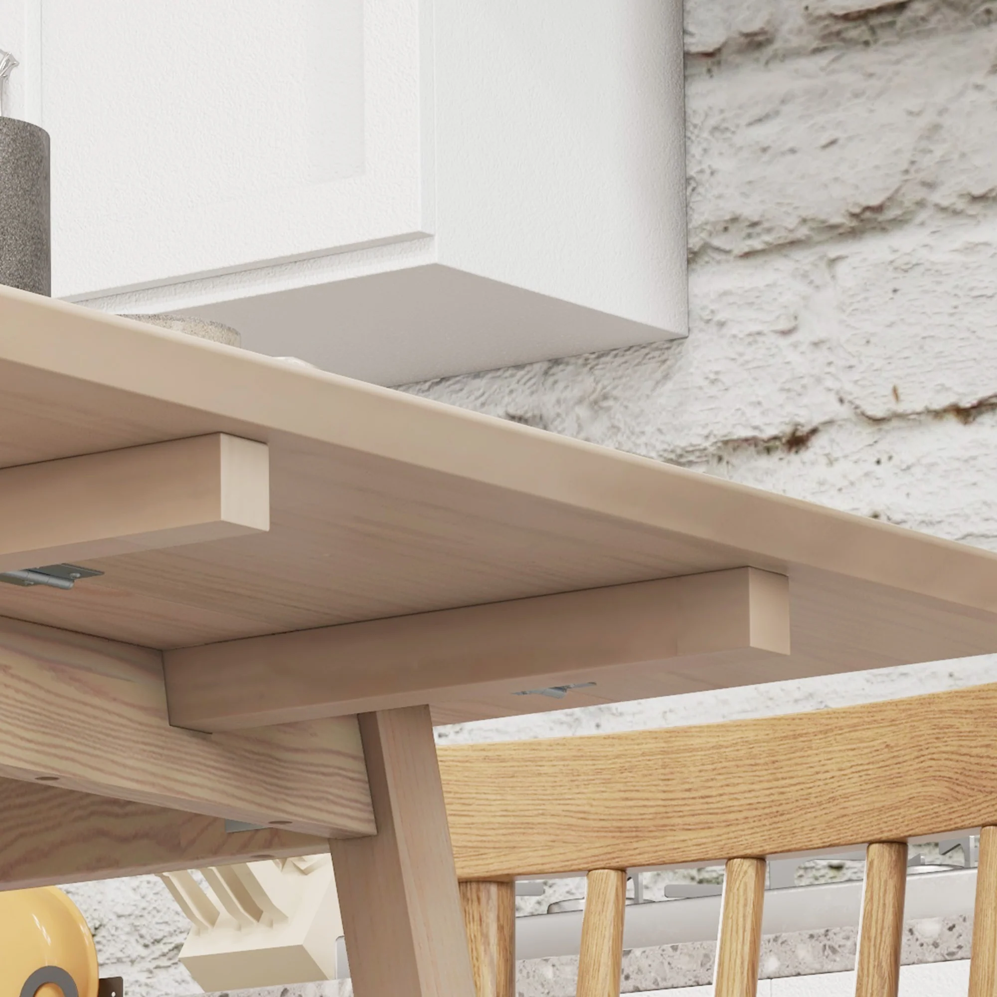 Extendable Kitchen Table For 2-4, Folding Drop Leaf Dining Table For Small Space - Image 8