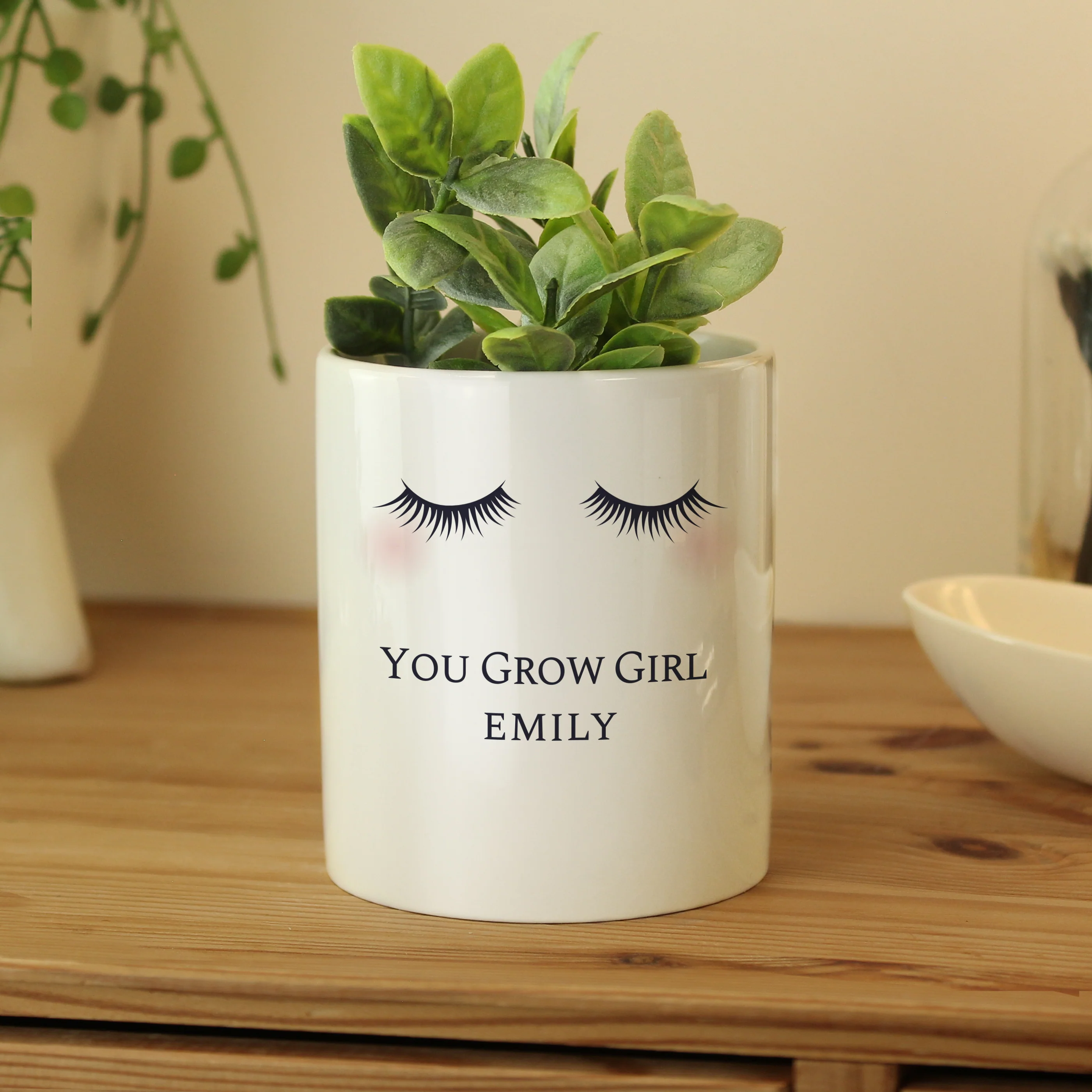 Eyelashes Ceramic Storage Pot - Image 3