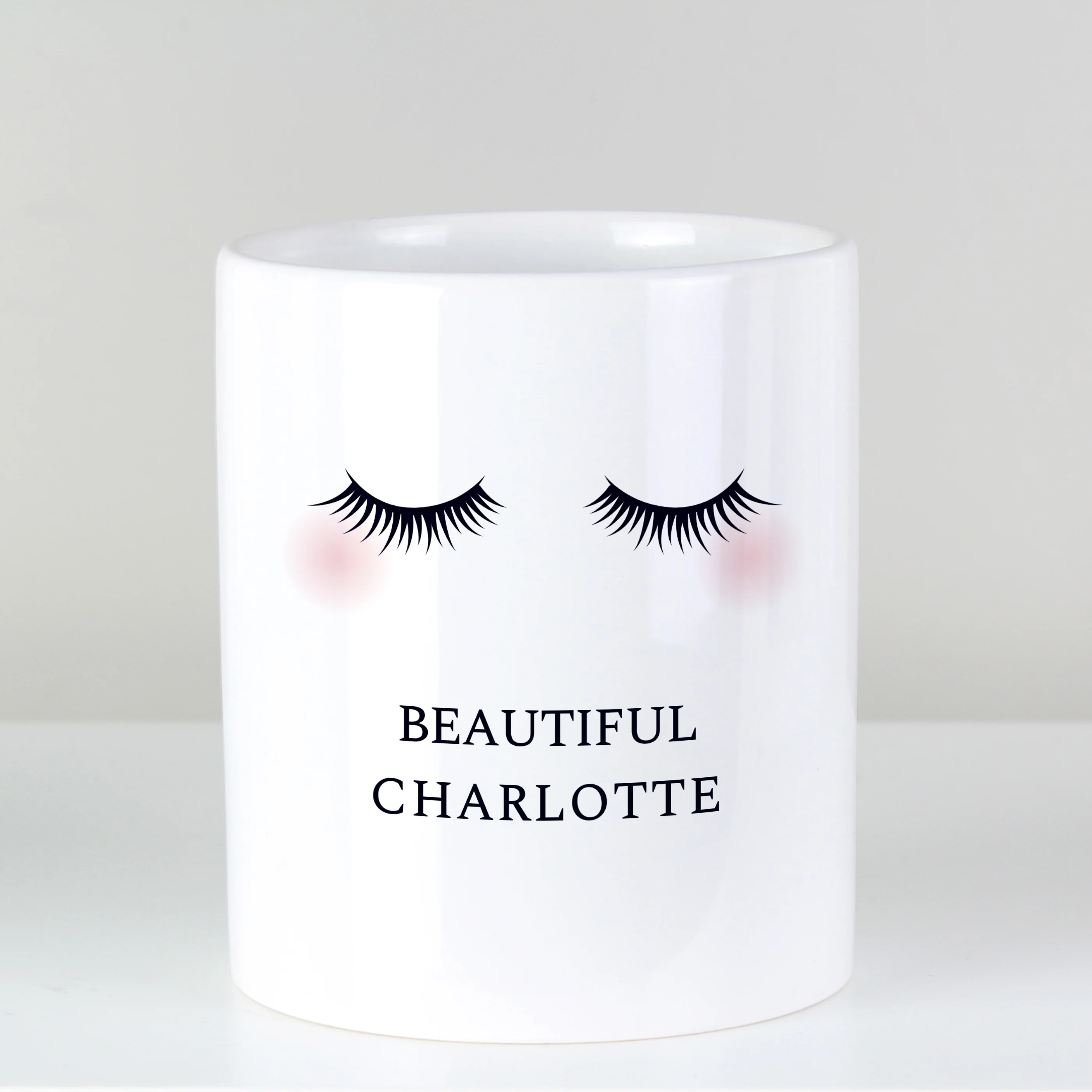 Eyelashes Ceramic Storage Pot - Image 4