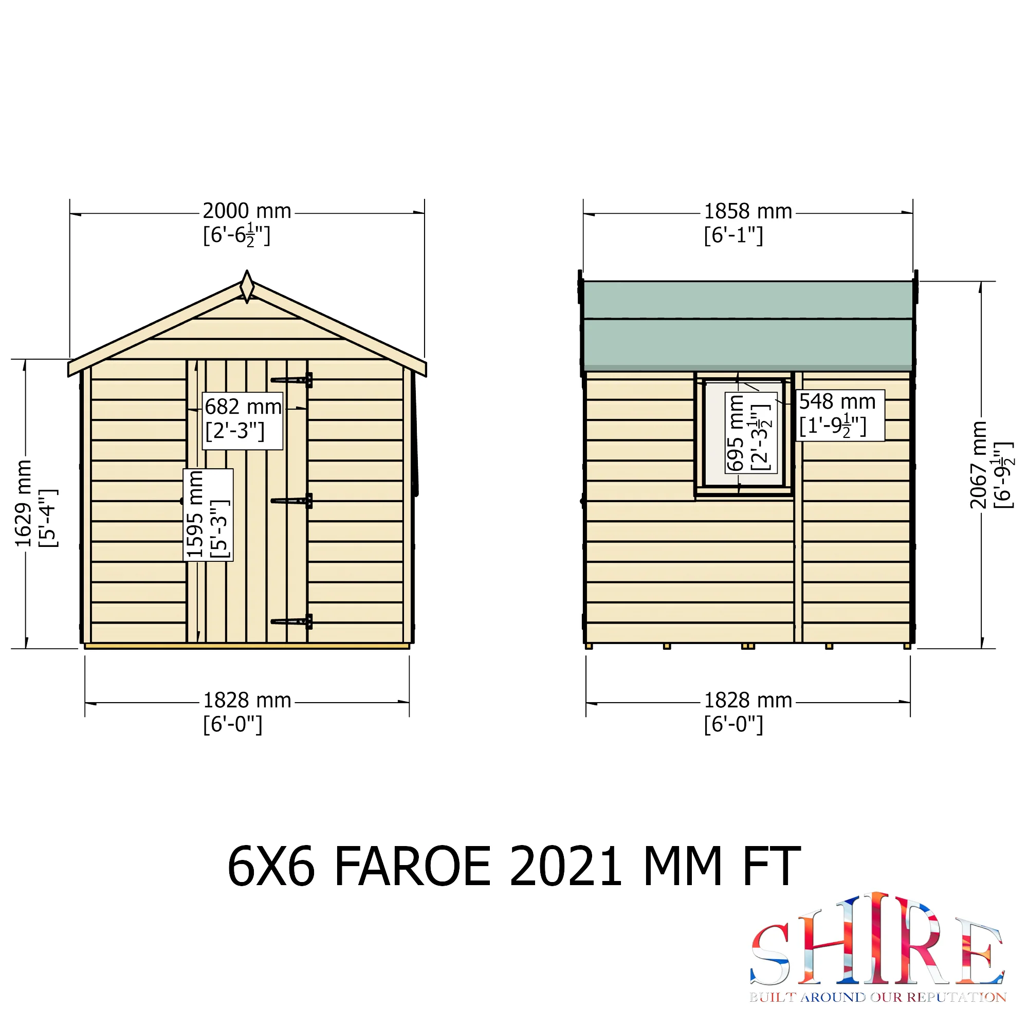 Faroe 6 X 6 Shiplap Apex Shed - Image 6