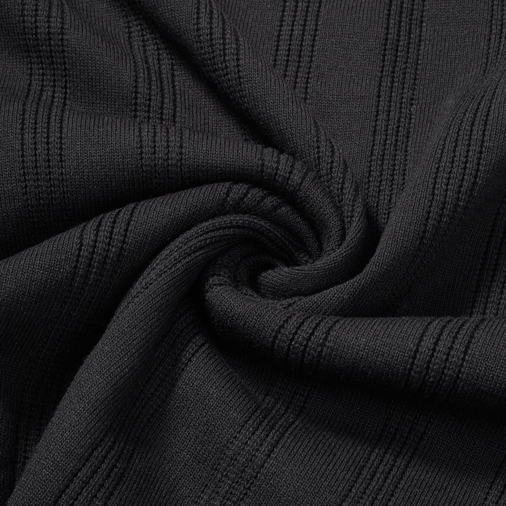 Fashionable Short Sleeve Polo T-Shirt - Black - Image 7
