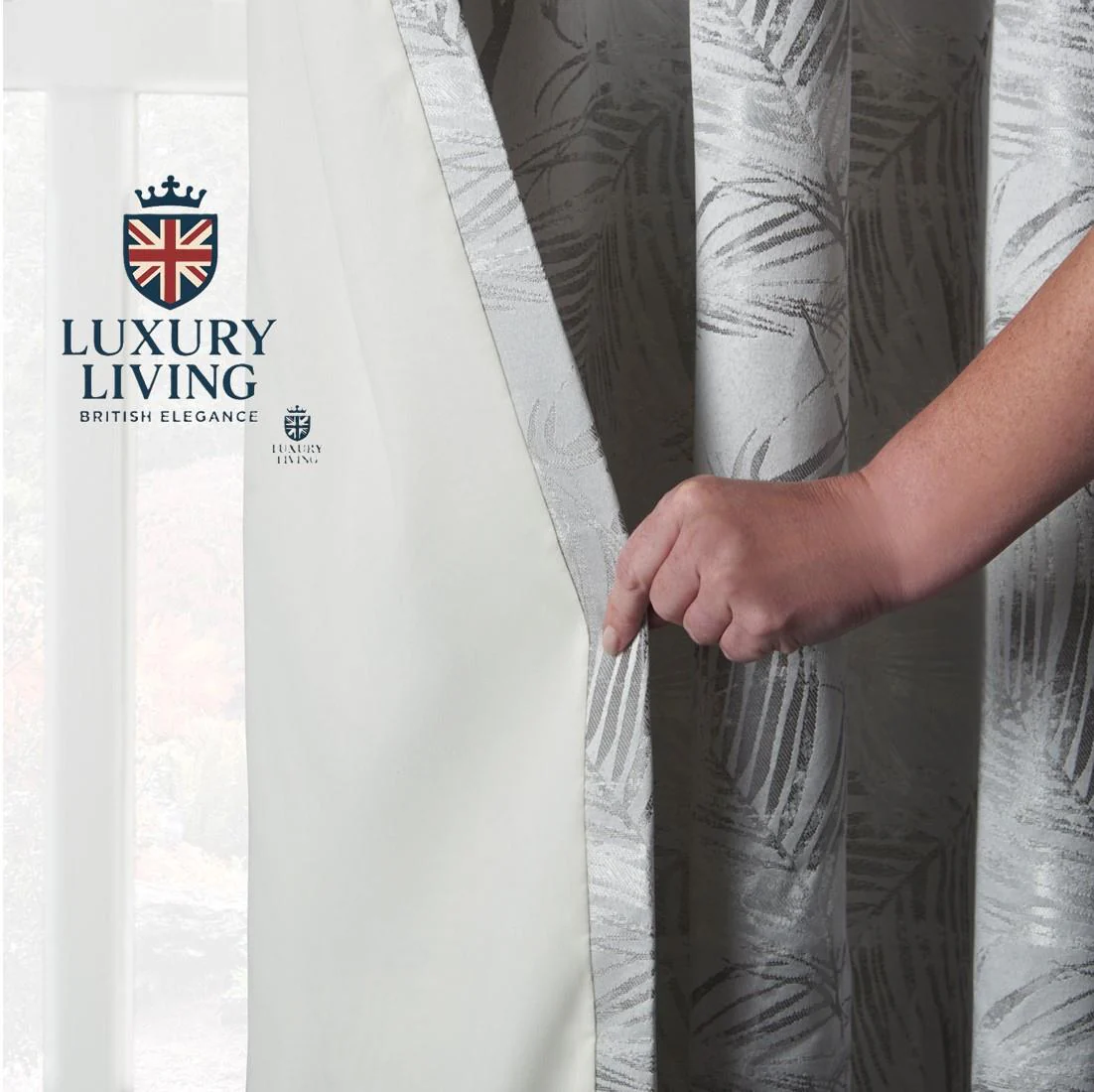 Fiji Jacquard Pencil Pleat Taped Top Curtains - Image 2