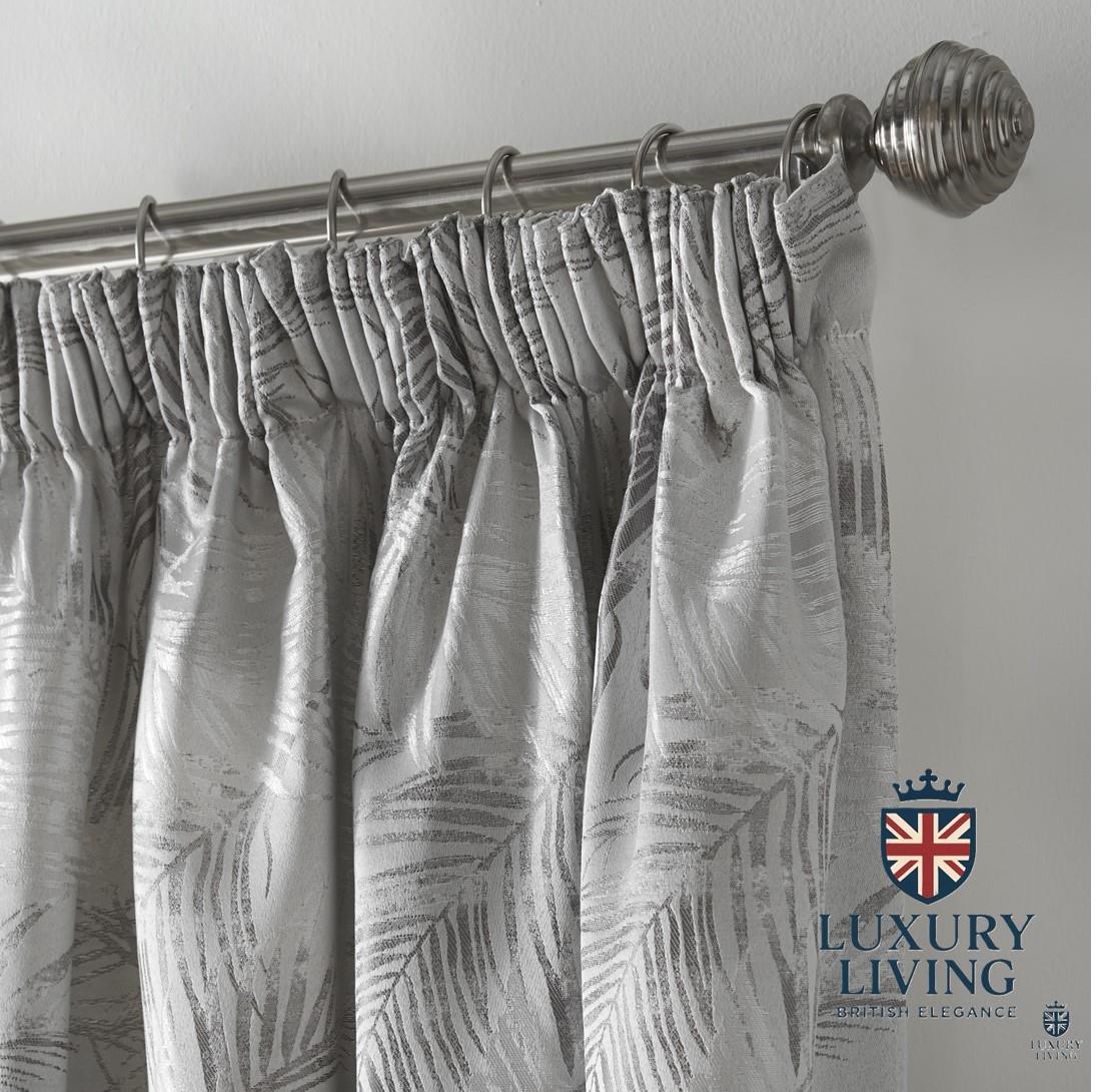 Fiji Jacquard Pencil Pleat Taped Top Curtains - Image 5