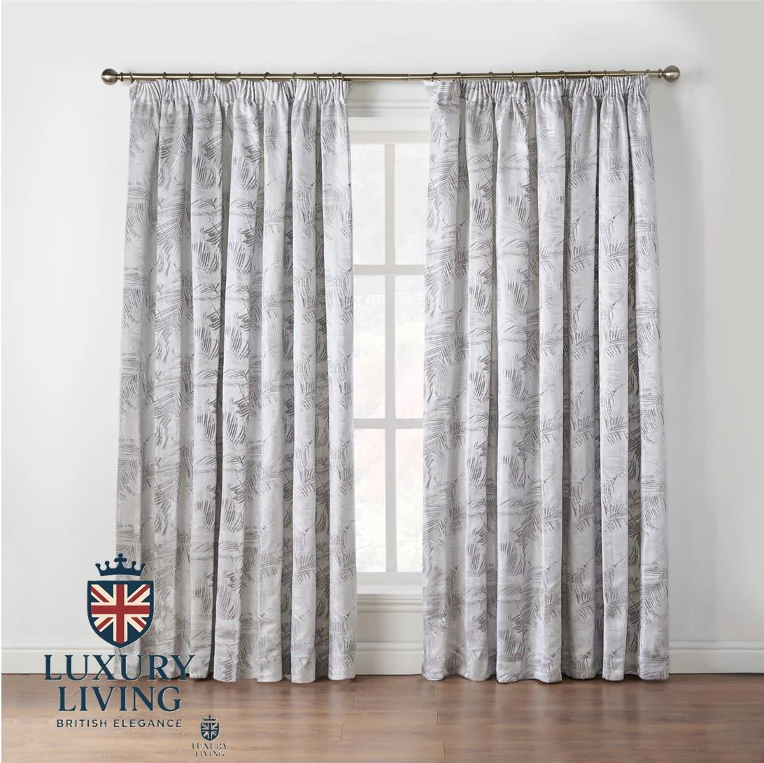 Fiji Jacquard Pencil Pleat Taped Top Curtains - Image 6