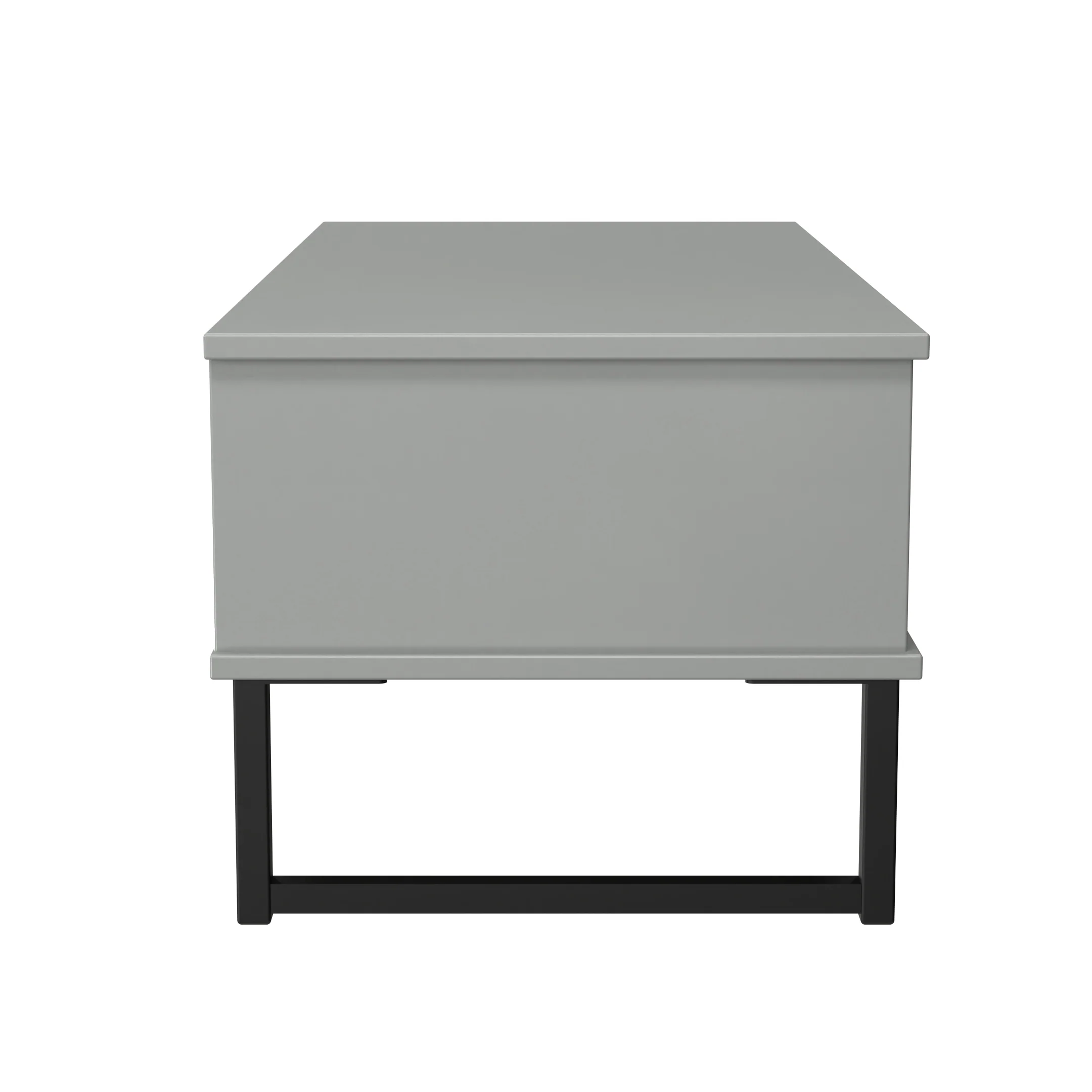 Fluted 1 Drawer Coffee Table in Dusk Grey - Ready Assembled - Image 3