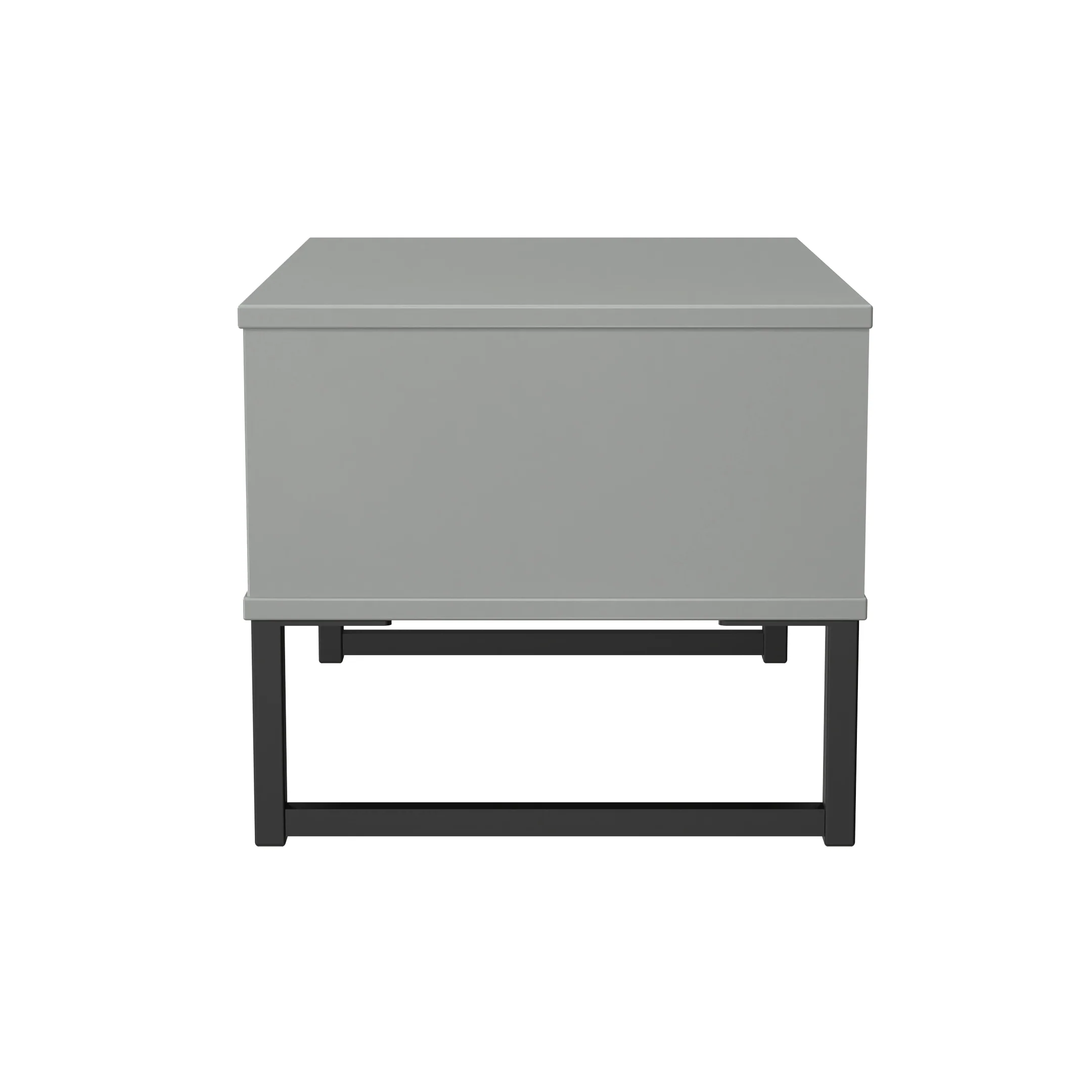 Fluted 1 Drawer Wide Side Table in Dusk Grey - Ready Assembled - Image 3