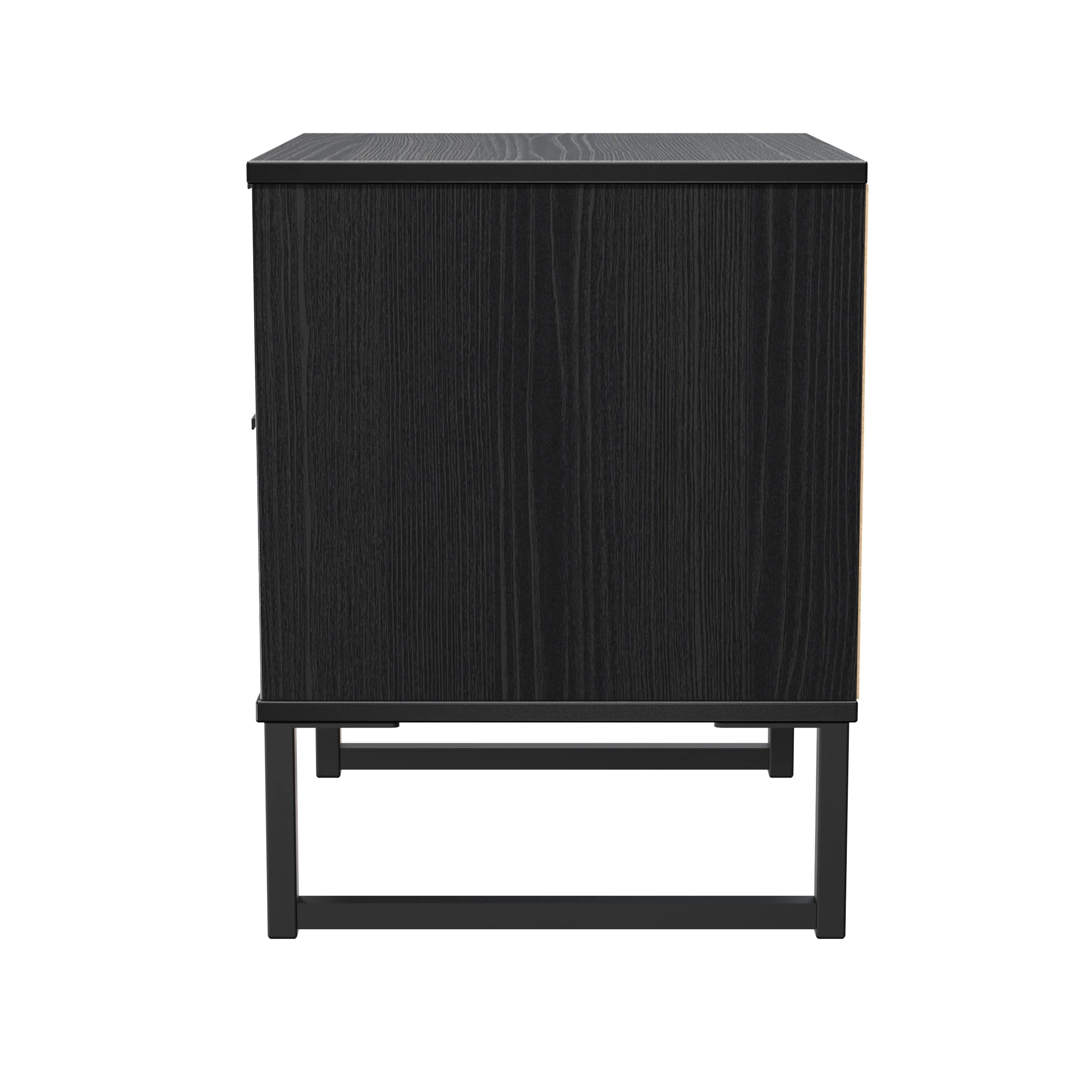Fluted 2 Drawer Bedside in Black Ash - Ready Assembled - Image 3
